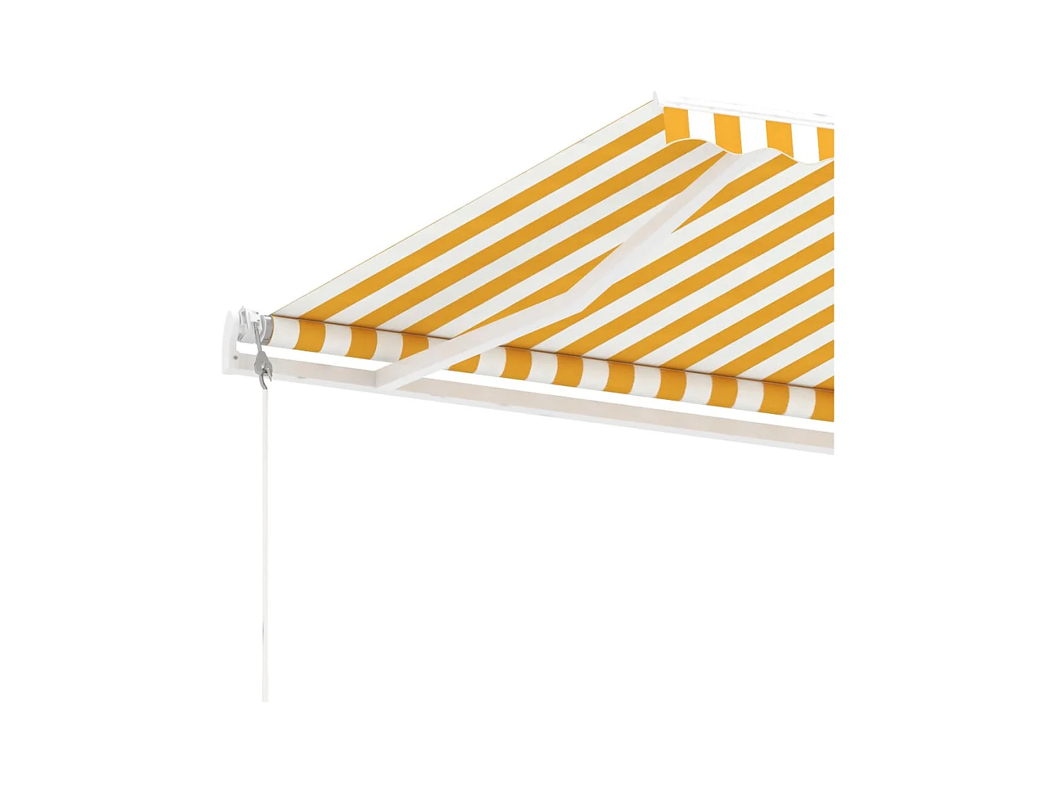 Standmarkise Automatisch 500x350 cm Gelb  Weiß