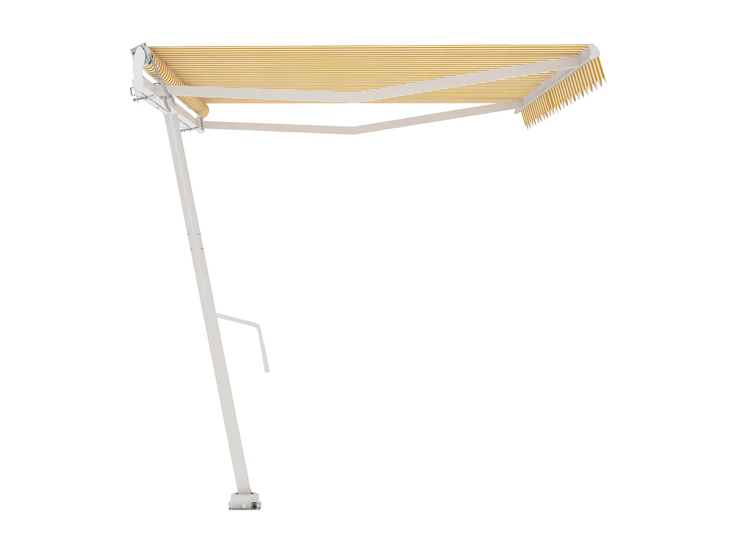 Auvent automatique sur pied 500x350 cm Jaune/Blanc