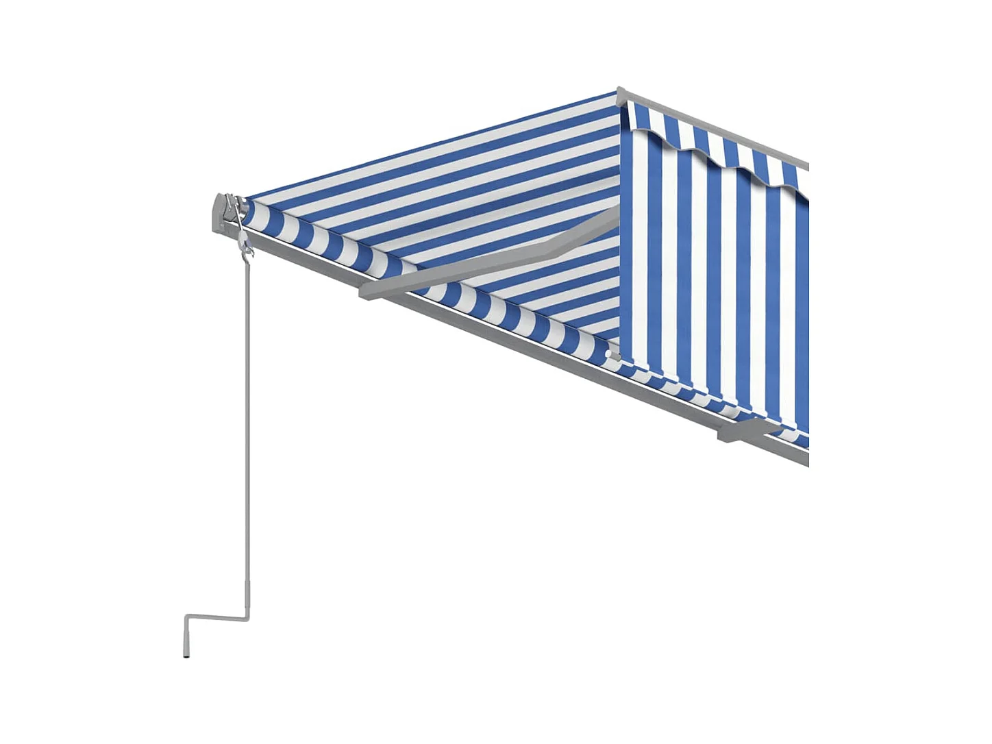 Auvent rétractable automatique avec store 35x25 m Bleu blanc