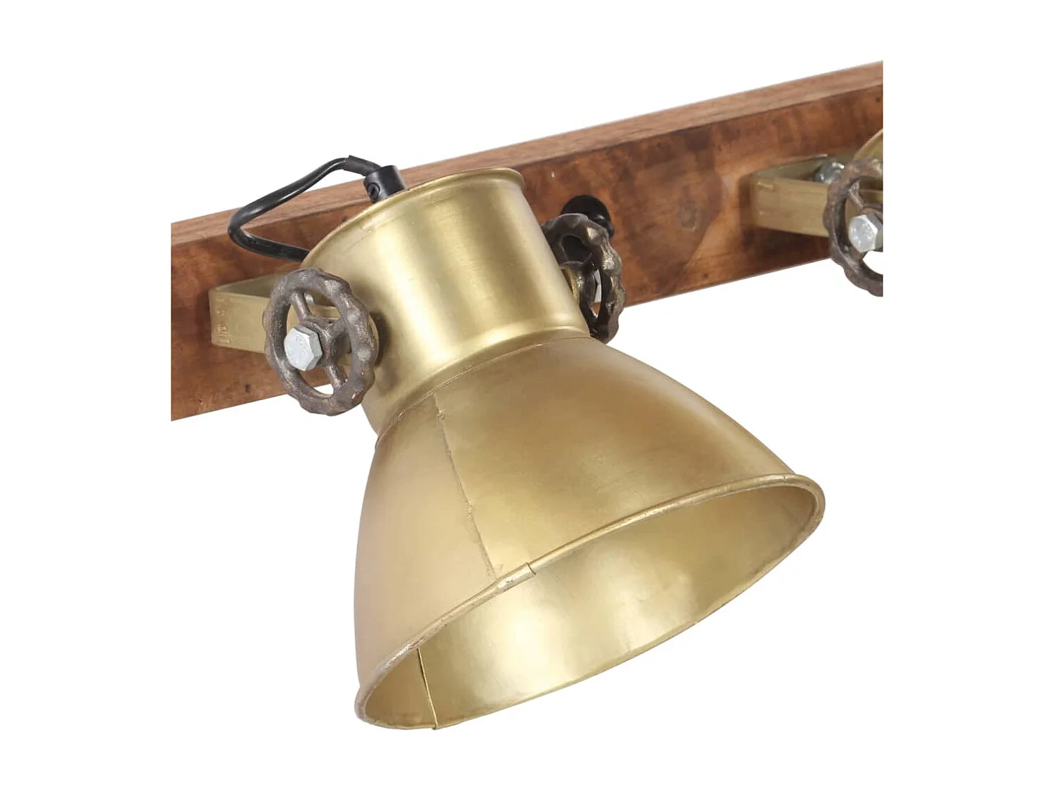 Candeeiro de Parede Industrial de Bronze com 3 Abajures - 65x25 cm E27