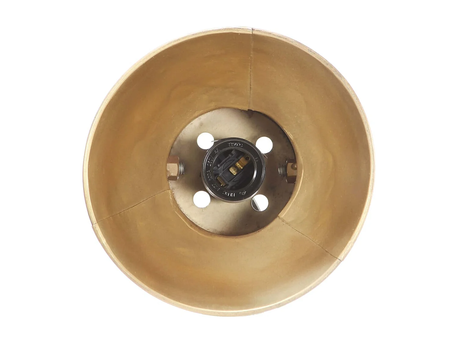 Candeeiro de Parede Industrial de Bronze com 3 Abajures - 65x25 cm E27