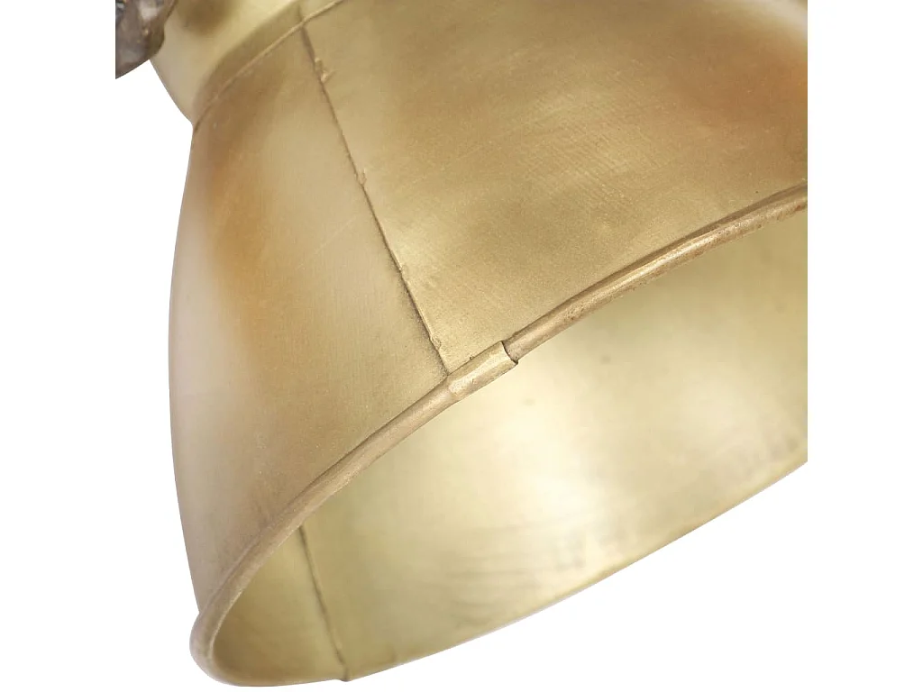 Candeeiro de Parede Industrial de Bronze com 3 Abajures - 65x25 cm E27