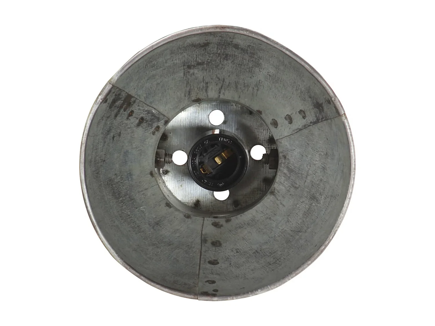 Lámpara de pared redonda estilo industrial plateada E27