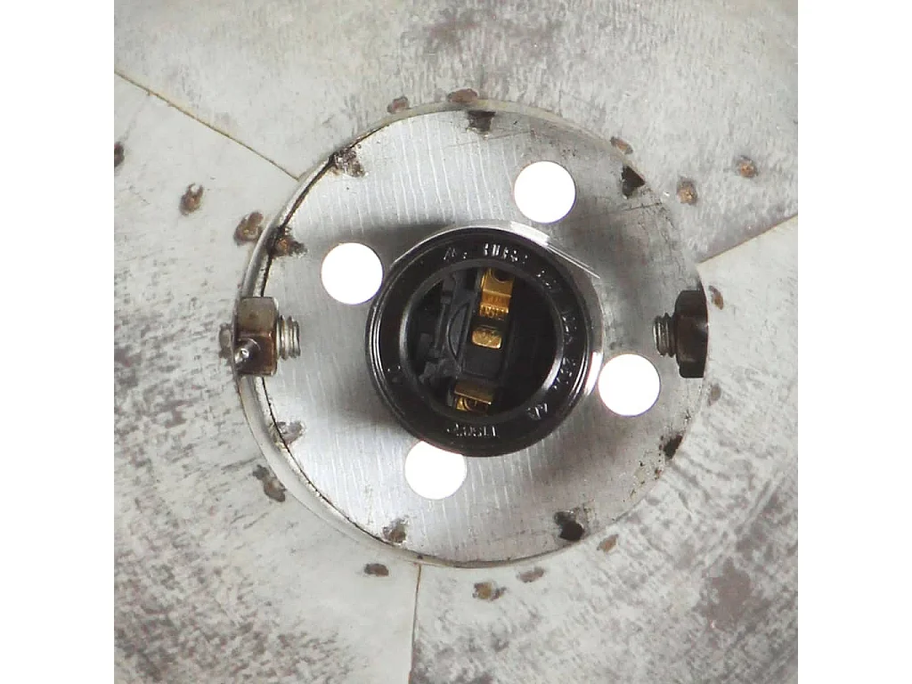 Candeeiro de Parede Industrial Prateado 65x25 cm com E27