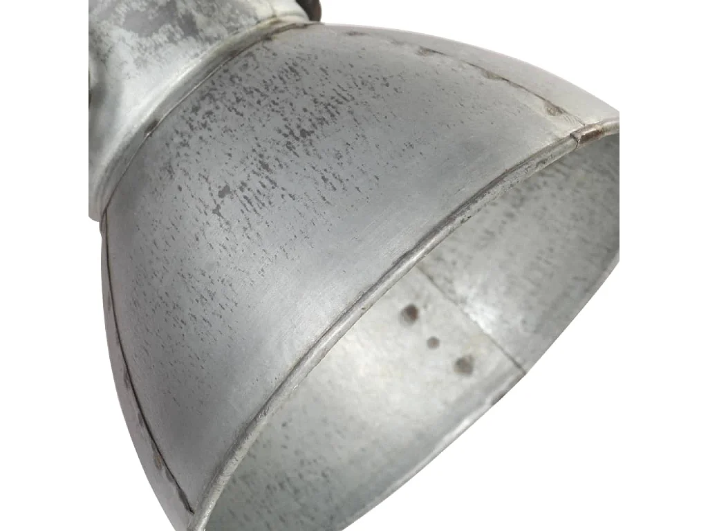 Candeeiro de Parede Industrial Prateado 65x25 cm com E27