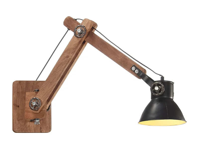 Lampe murale Style industriel Noir Rond E27