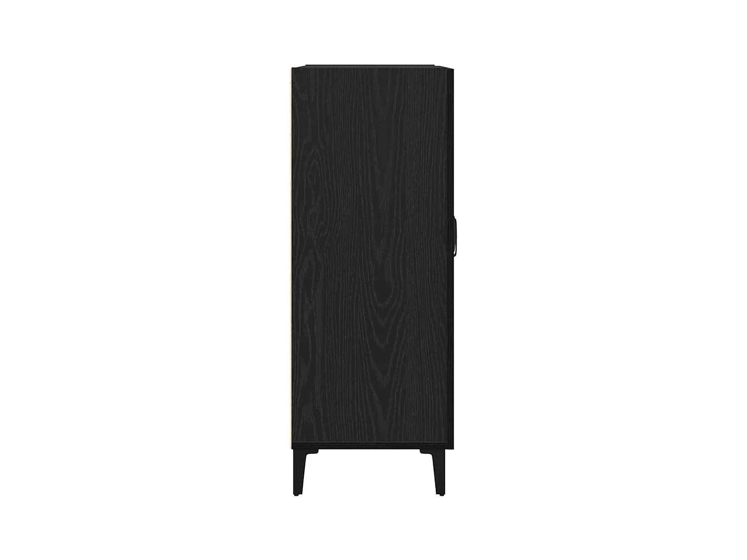 Buffet chêne noir 69,5x34x90 cm bois d'ingénierie