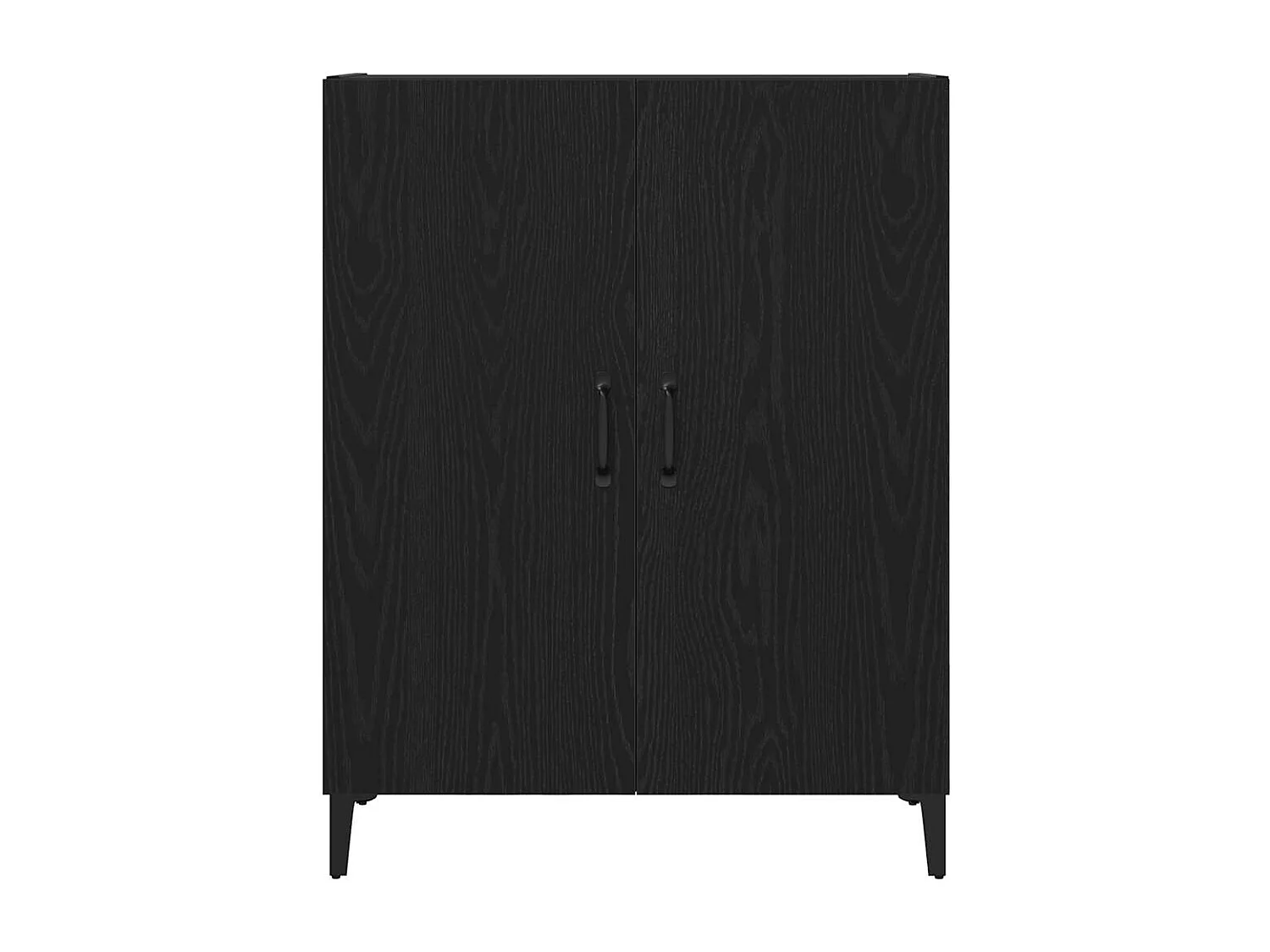 Buffet chêne noir 69,5x34x90 cm bois d'ingénierie