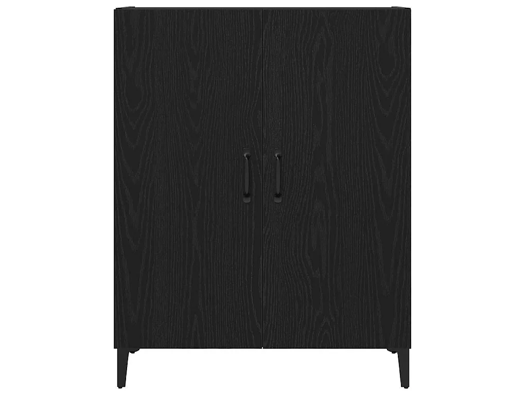 Buffet chêne noir 69,5x34x90 cm bois d'ingénierie