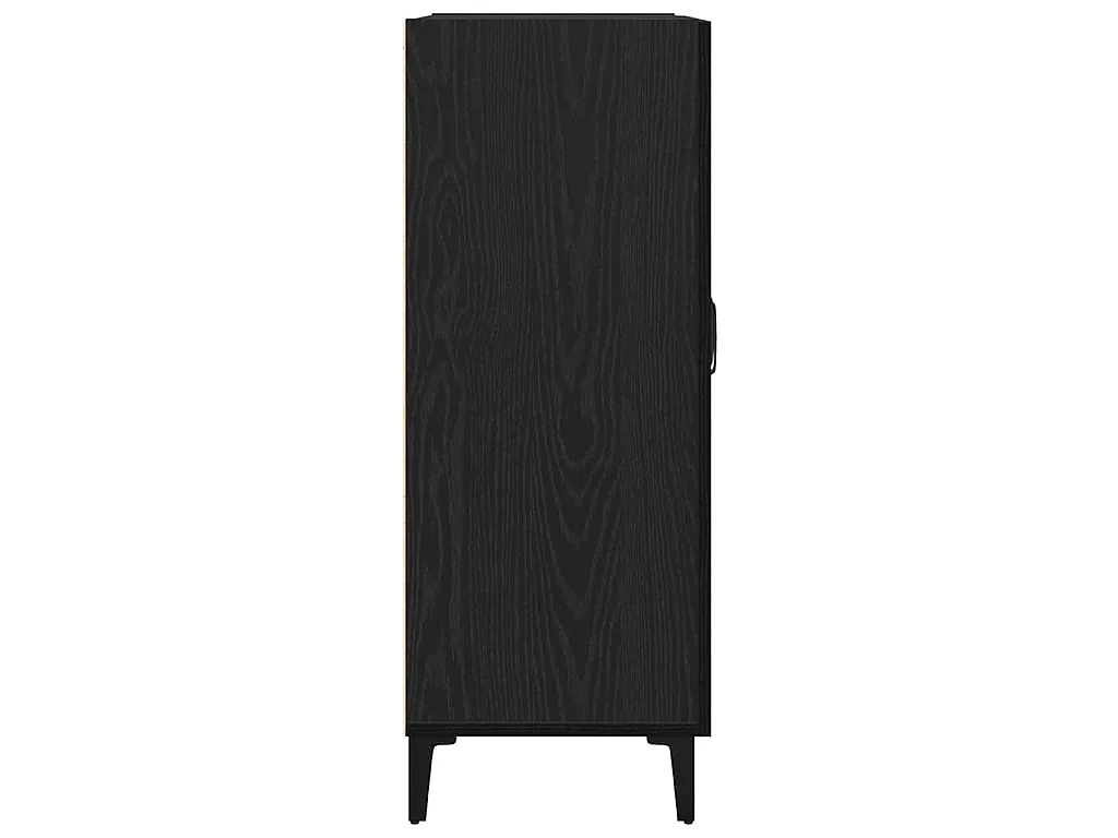 Buffet chêne noir 69,5x34x90 cm bois d'ingénierie