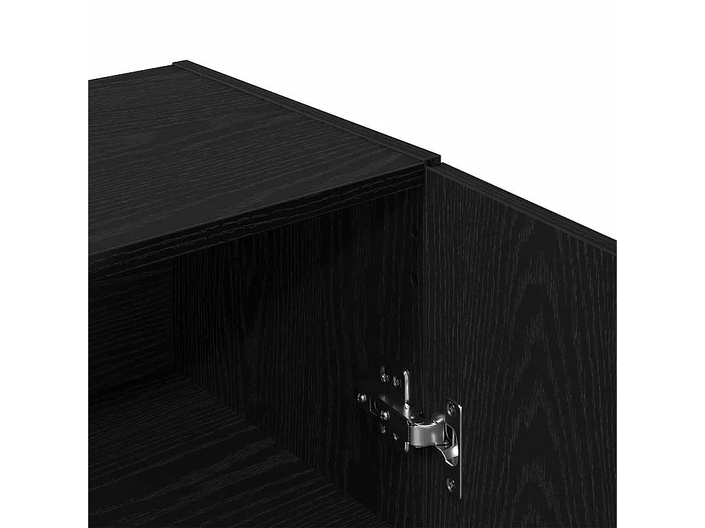 Buffet chêne noir 69,5x34x90 cm bois d'ingénierie