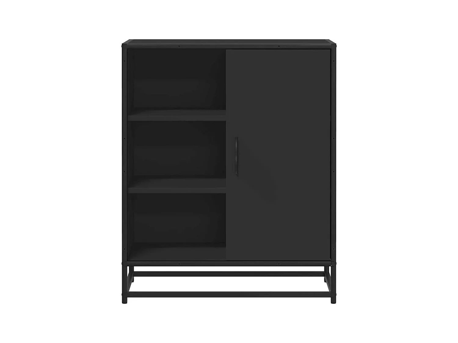 Dressoir 62x35x76 cm bewerkt hout zwart