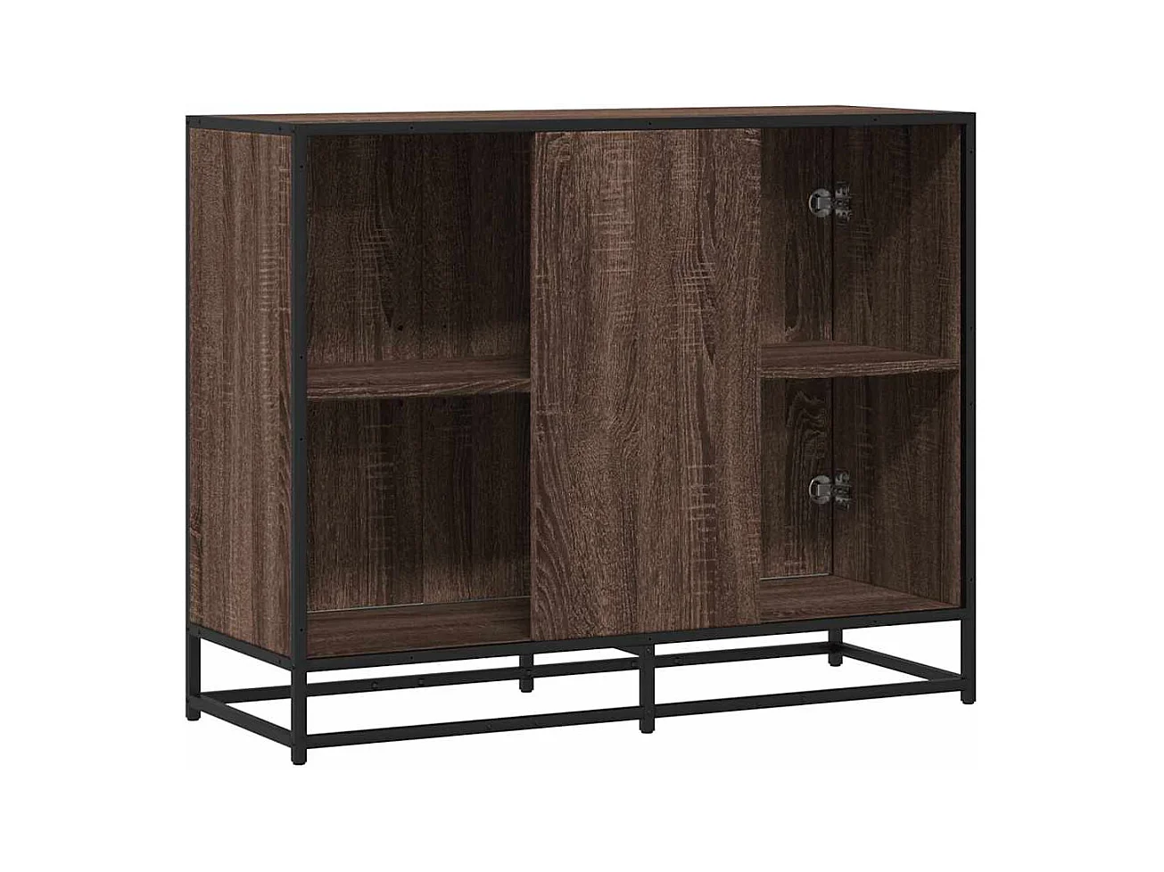 Buffet chêne marron 94x35x76 cm bois d'ingénierie