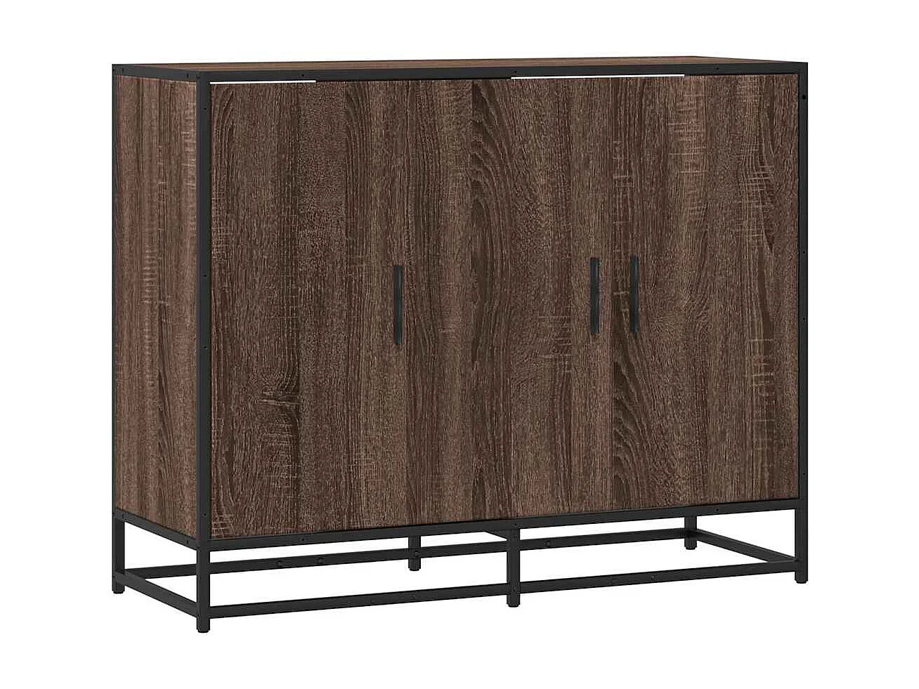 Buffet chêne marron 94x35x76 cm bois d'ingénierie