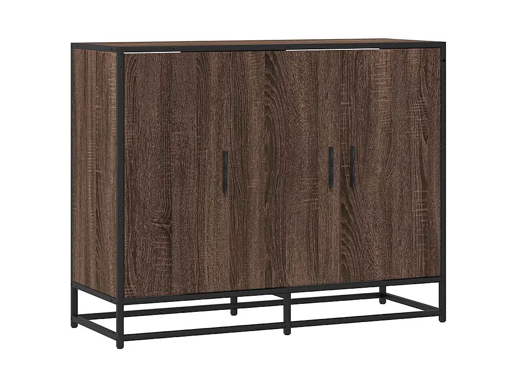 Buffet chêne marron 94x35x76 cm bois d'ingénierie