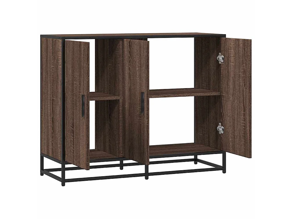 Buffet chêne marron 94x35x76 cm bois d'ingénierie