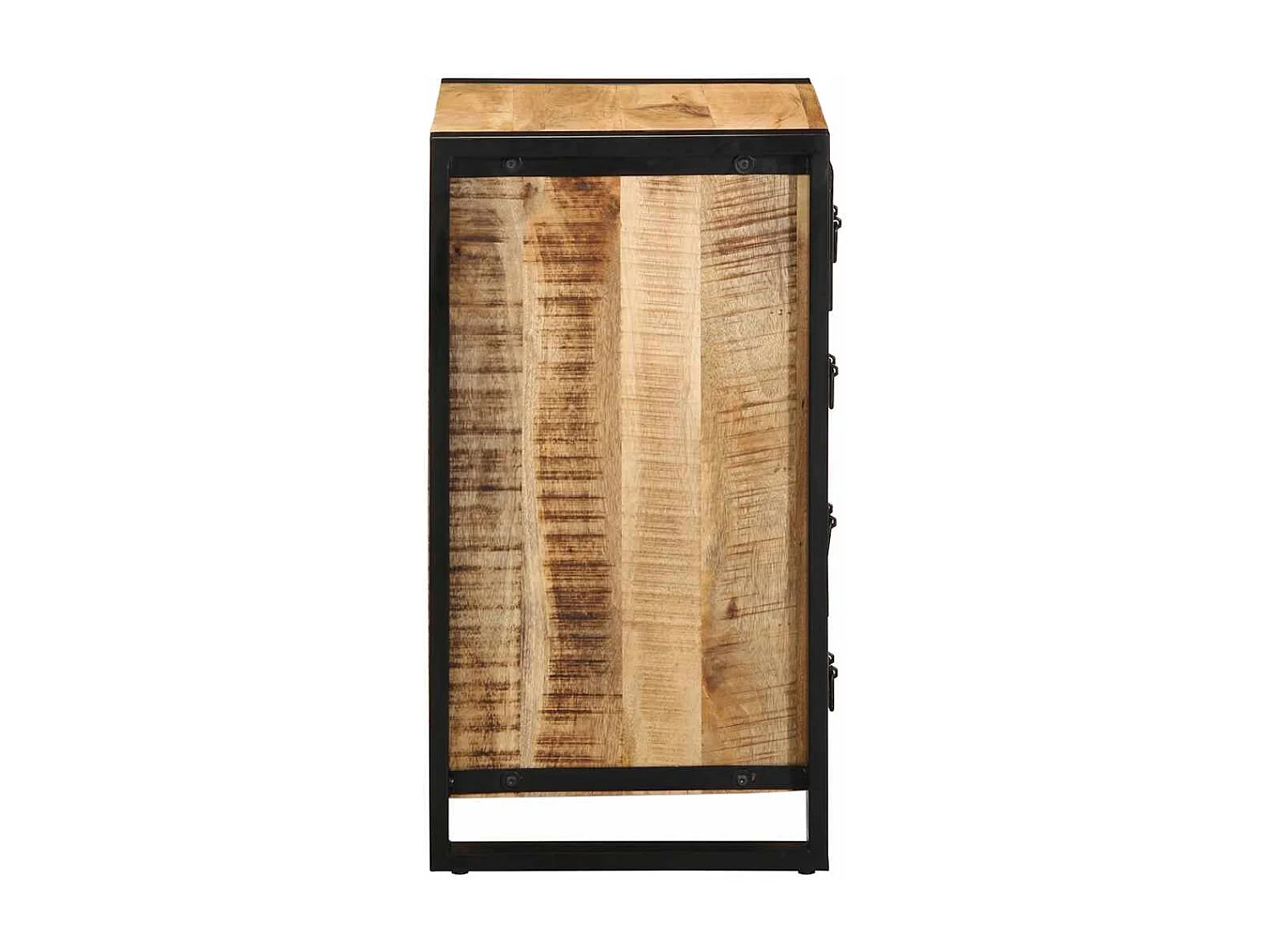 Armoire à tiroir 40x40x75 cm bois de manguier massif brut