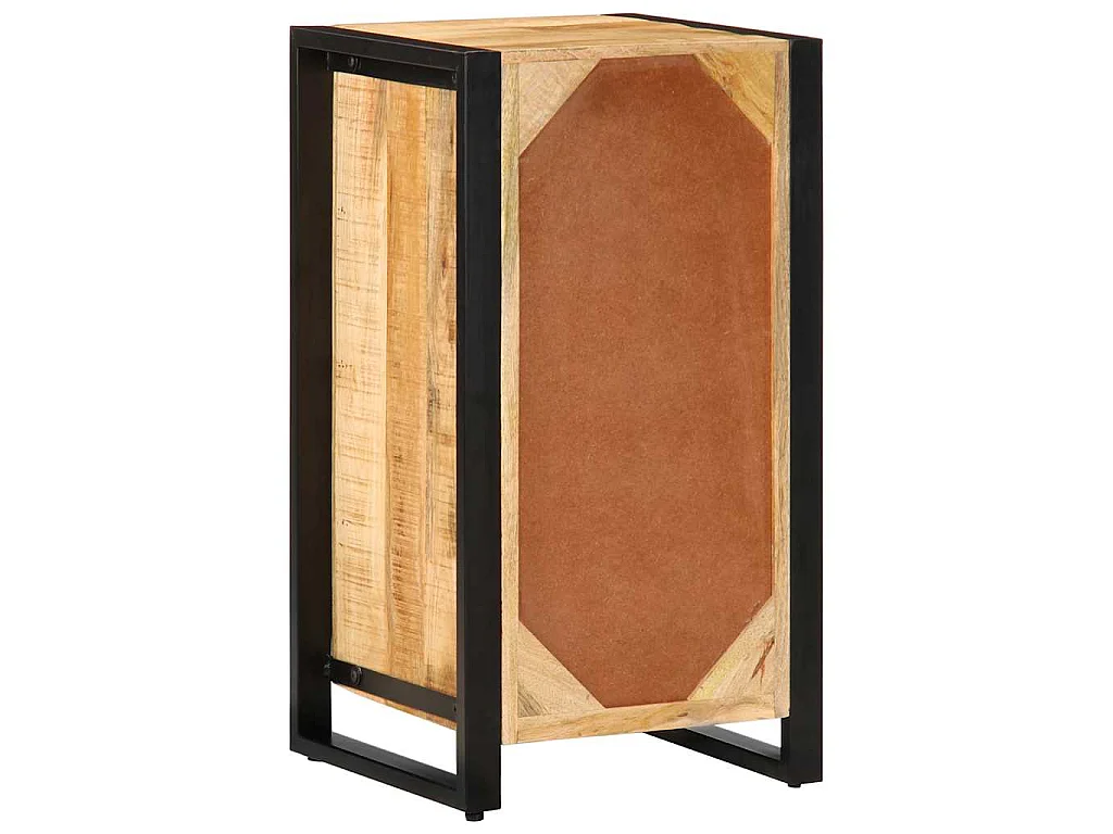 Armoire à tiroir 40x40x90 cm bois de manguier massif brut