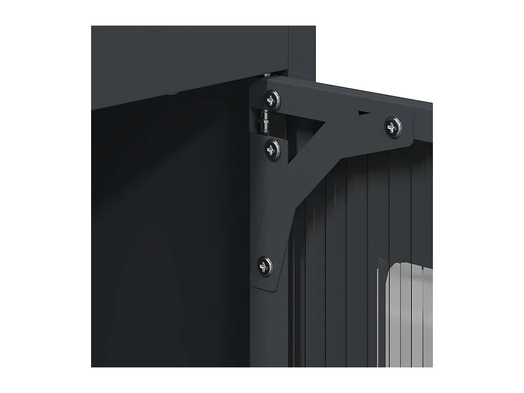 Buffet haut anthracite 68x39x123 cm acier