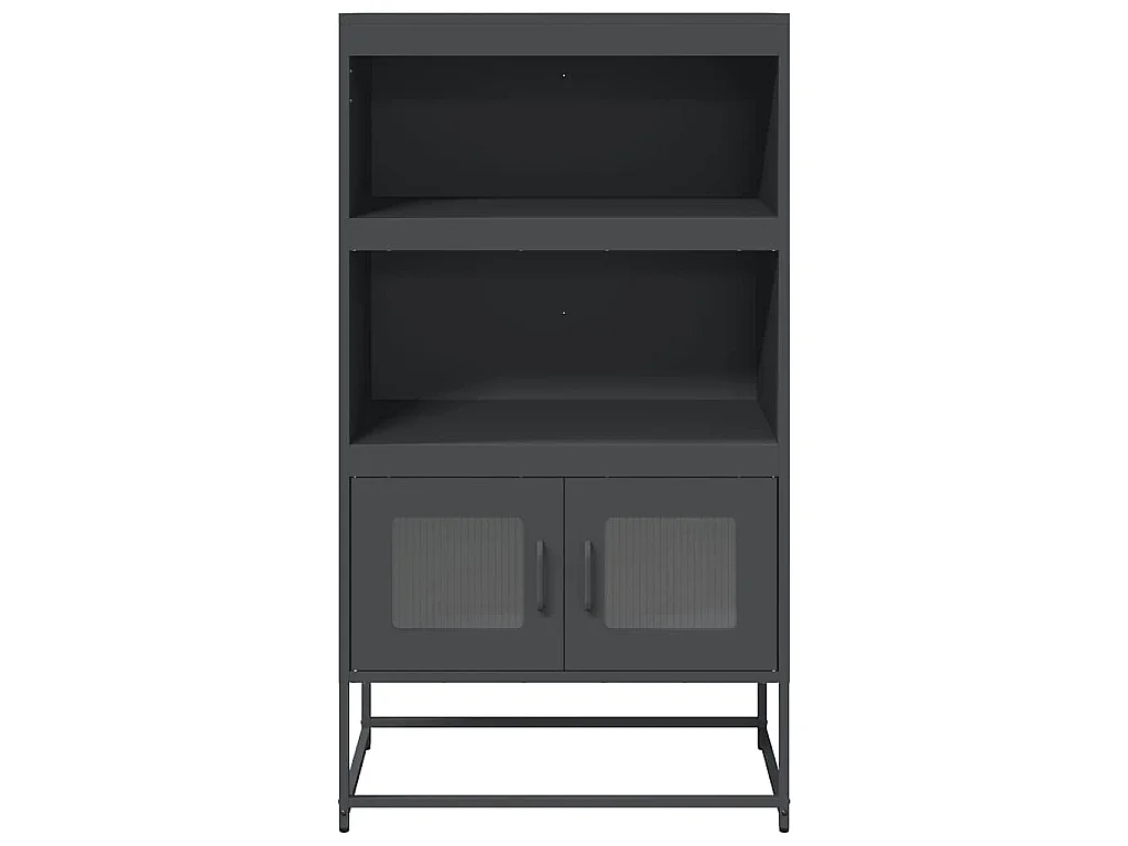 Buffet haut anthracite 68x39x123 cm acier