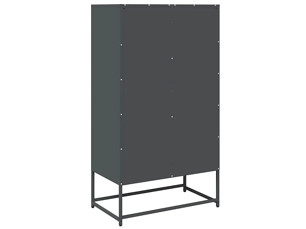 Buffet haut anthracite 68x39x123 cm acier