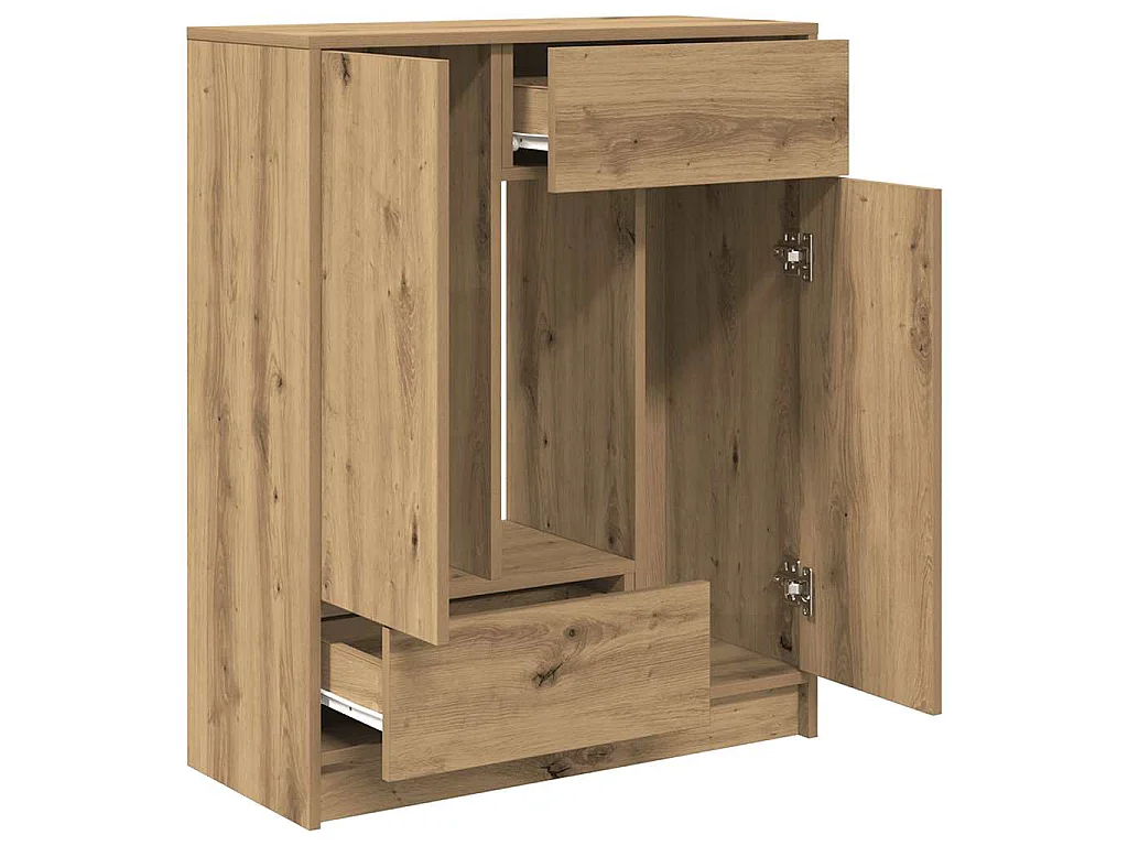 Sideboard mit Schubladen und Türen Artisan-Eiche 73x31x90 cm