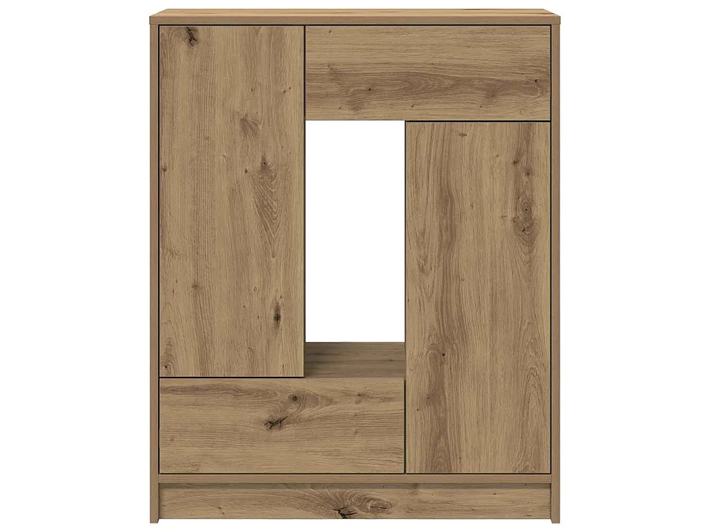Sideboard mit Schubladen und Türen Artisan-Eiche 73x31x90 cm