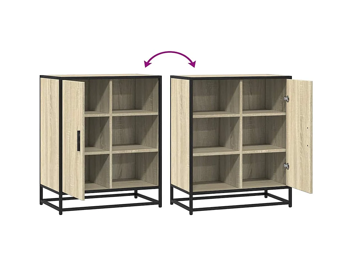 Buffet chêne sonoma 62x35x76 cm bois d'ingénierie