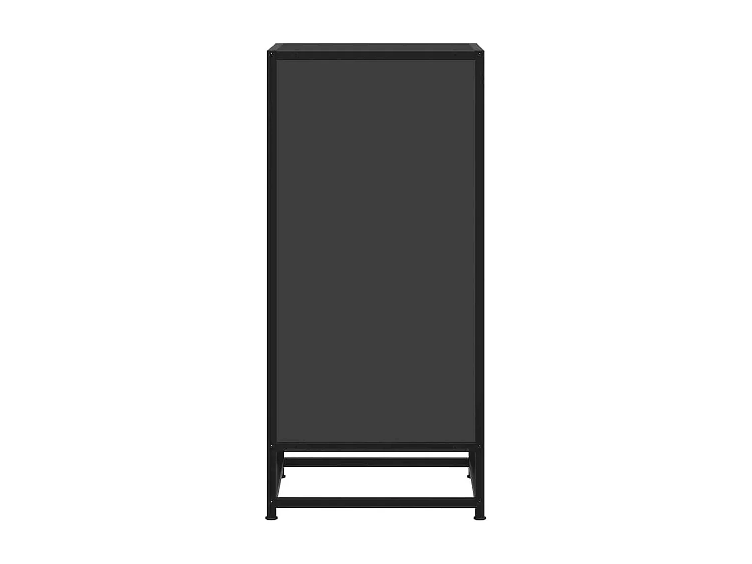 Buffet noir 35,5x35x76 cm bois d'ingénierie et métal