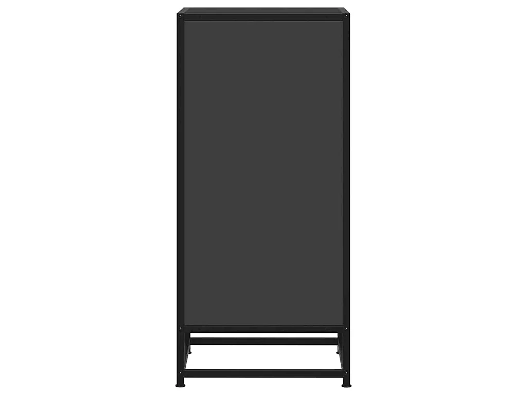 Buffet noir 35,5x35x76 cm bois d'ingénierie et métal