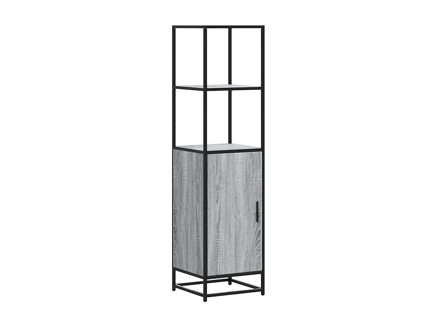 Buffet haut sonoma gris 35,5x35x139 cm bois d'ingénierie métal