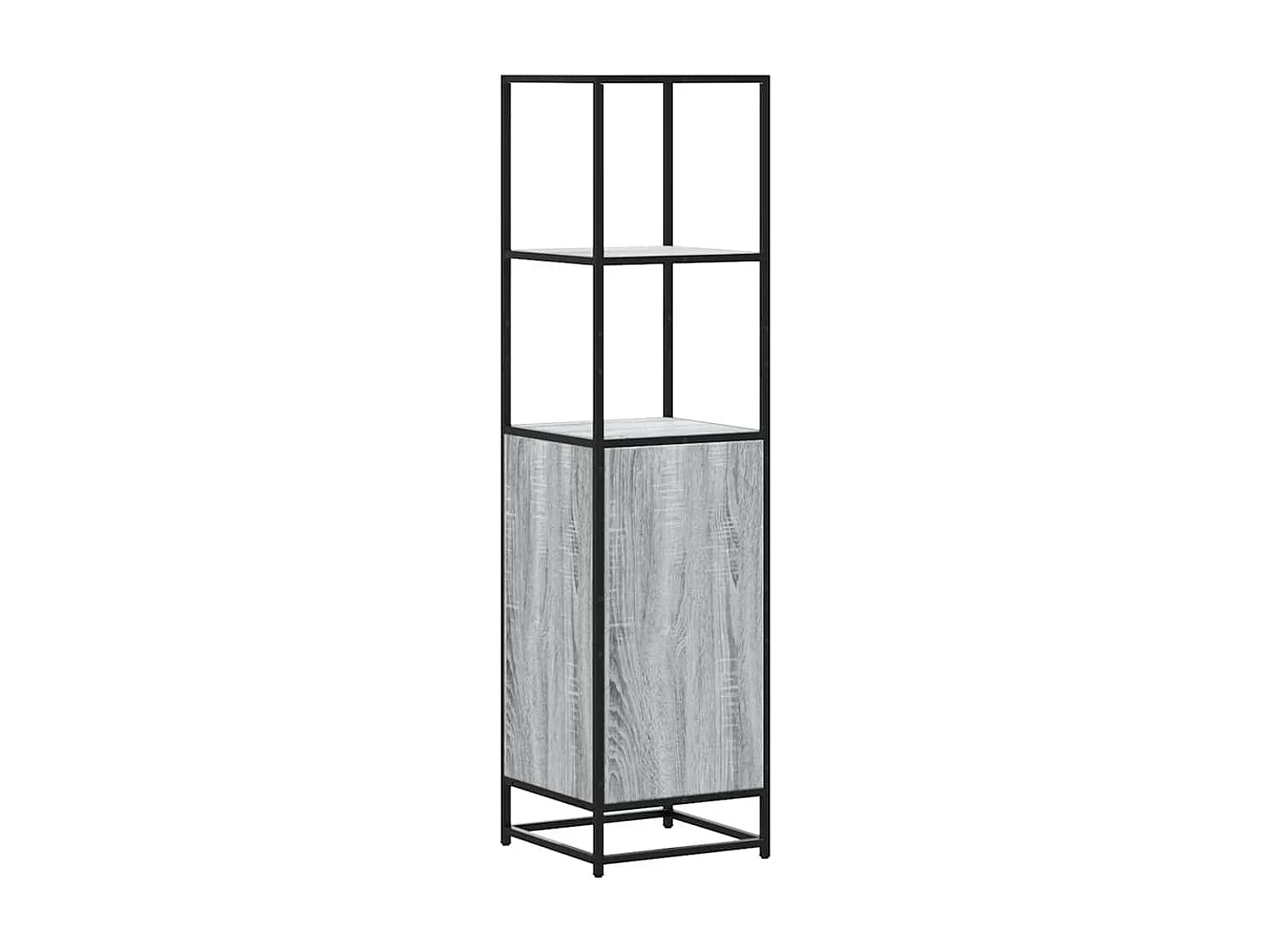 Buffet haut sonoma gris 35,5x35x139 cm bois d'ingénierie métal
