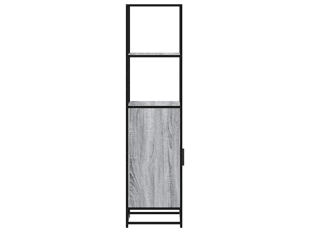 Highboard Grau Sonoma 35,5x35x139 cm Holzwerkstoff und Metall