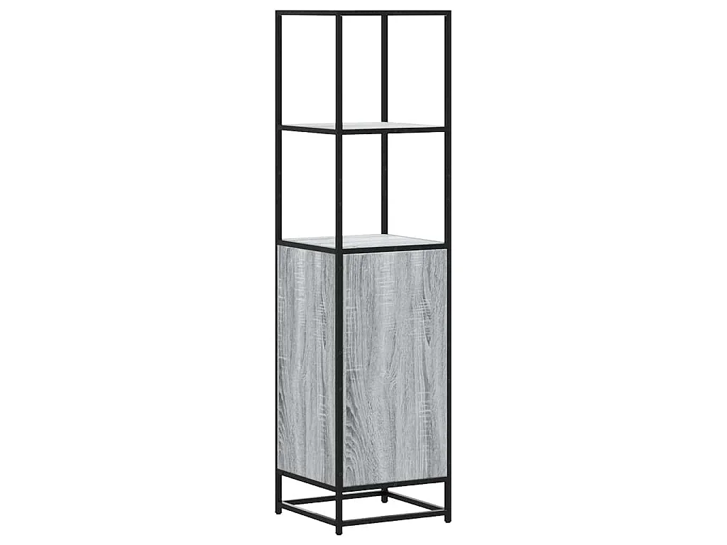 Highboard Grau Sonoma 35,5x35x139 cm Holzwerkstoff und Metall