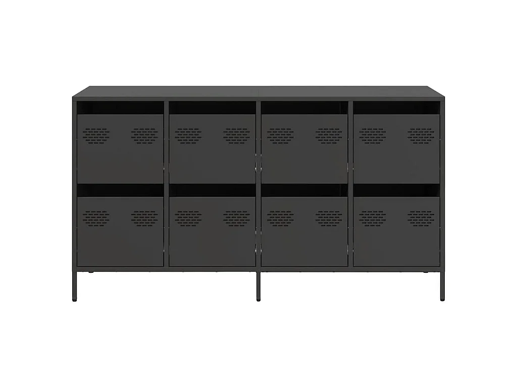 Dressoir 135x39x73,5 cm koudgewalst staal zwart