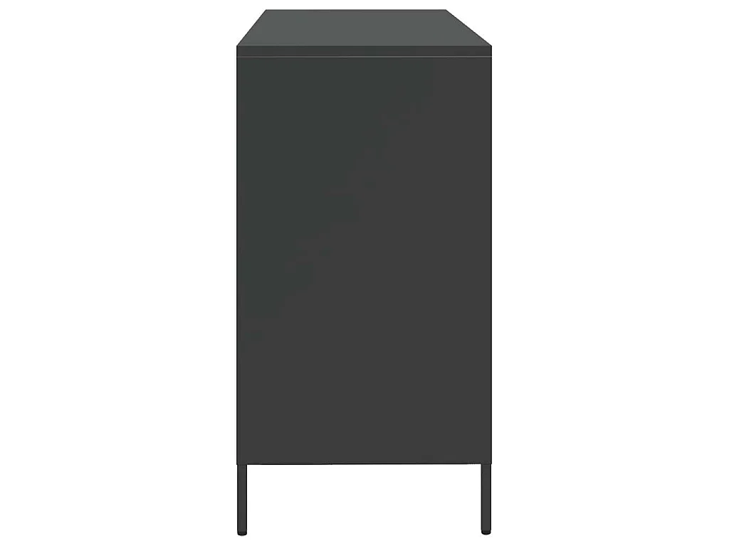 Dressoir 135x39x73,5 cm koudgewalst staal zwart