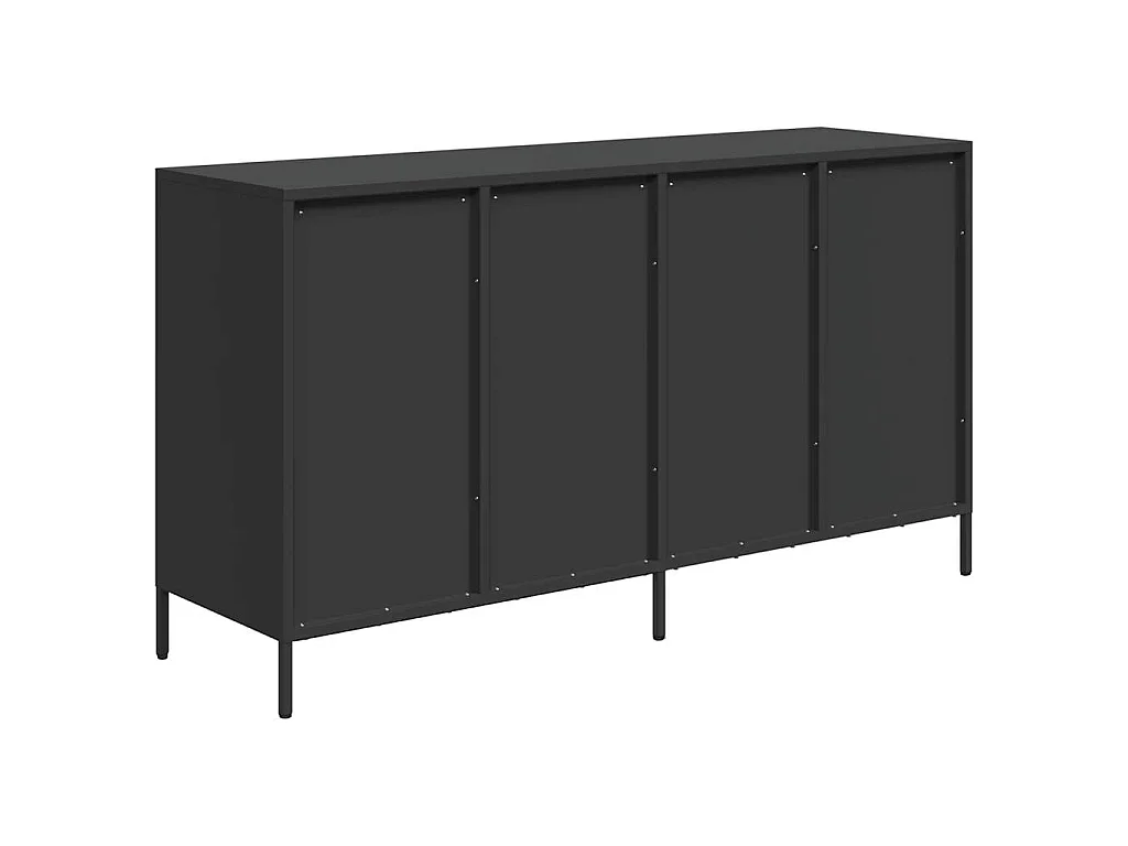 Dressoir 135x39x73,5 cm koudgewalst staal zwart