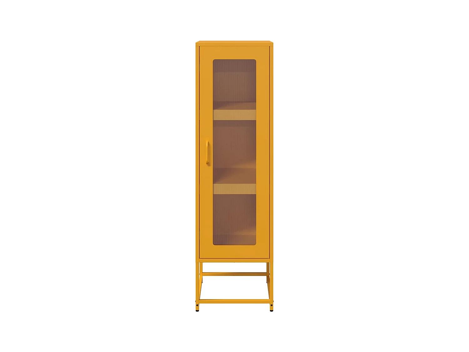 Buffet haut jaune moutarde 36x39x123 cm acier laminé à froid