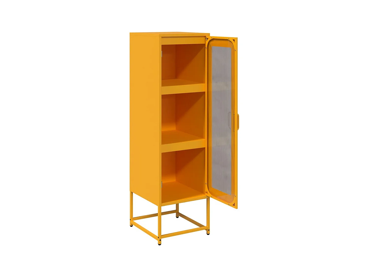 Buffet haut jaune moutarde 36x39x123 cm acier laminé à froid