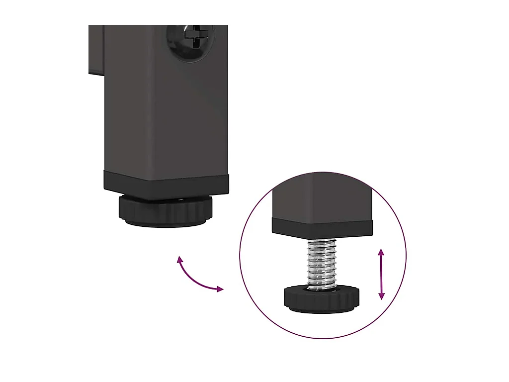 Buffet noir 36x39x107 cm acier laminé à froid