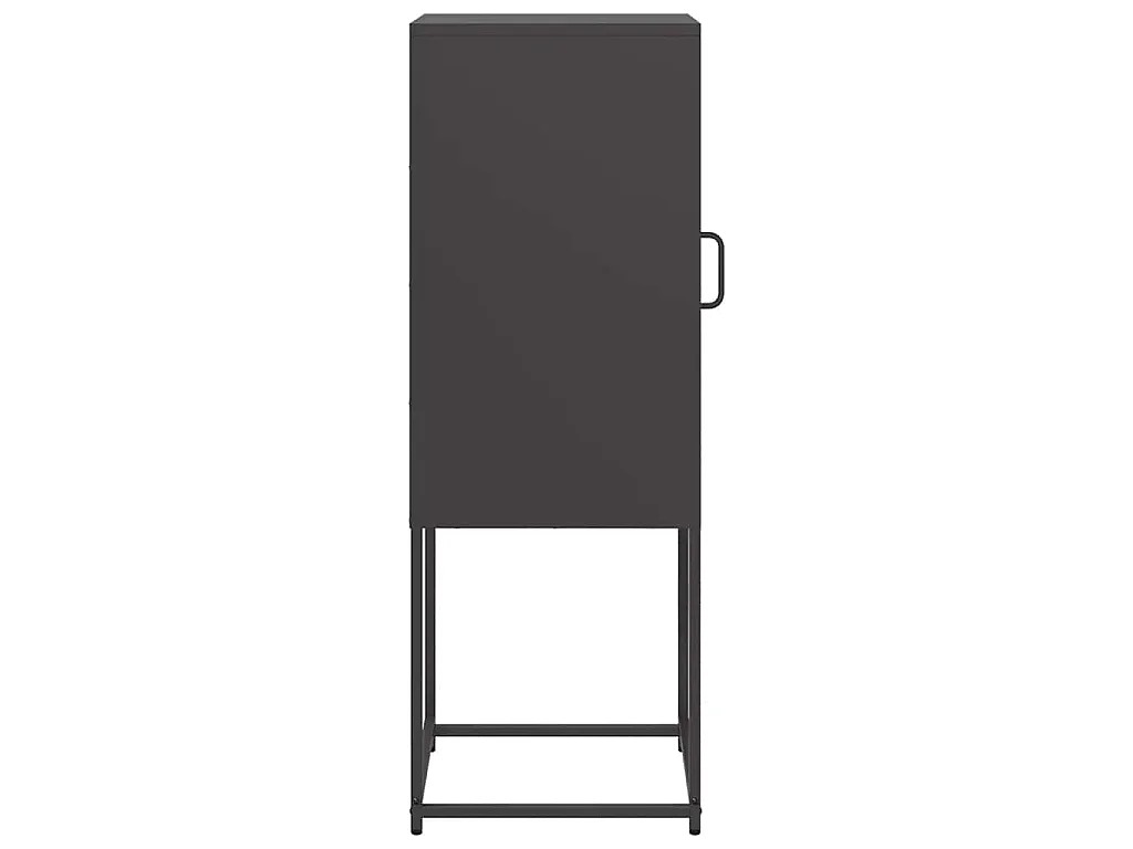 Buffet noir 36x39x107 cm acier laminé à froid