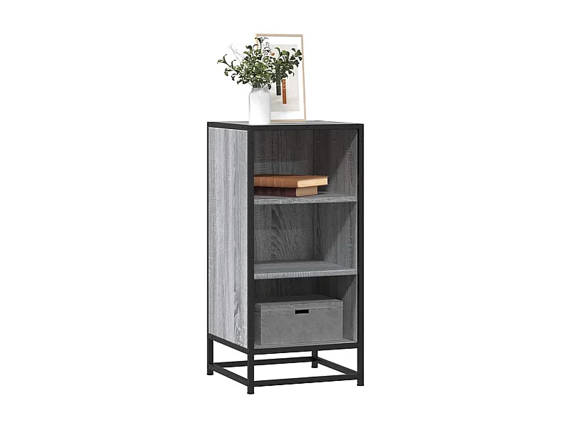 Sideboard Grau Sonoma 35,5x35x76 cm Holzwerkstoff und Metall