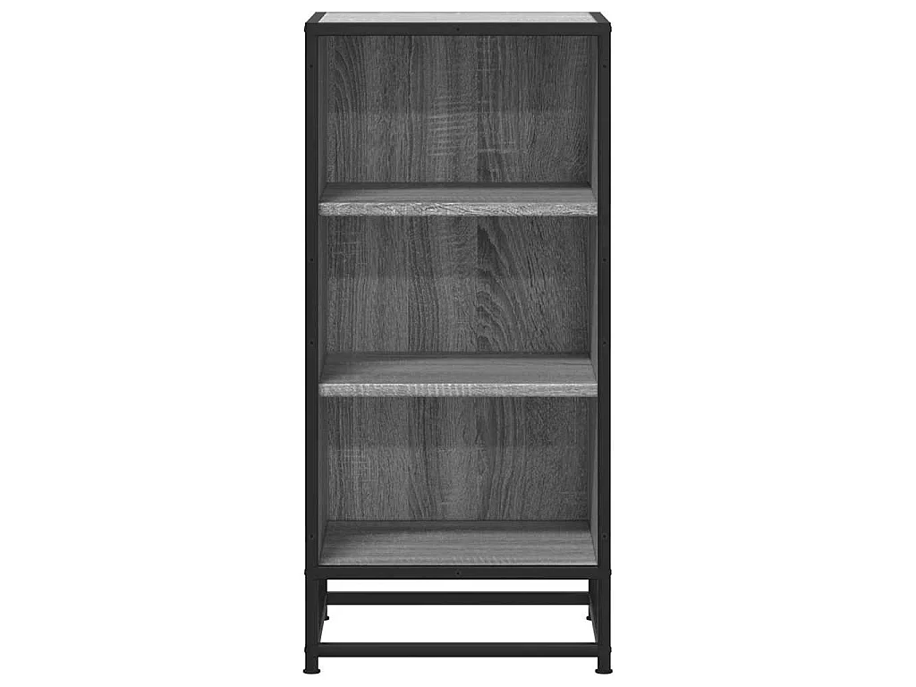 Sideboard Grau Sonoma 35,5x35x76 cm Holzwerkstoff und Metall
