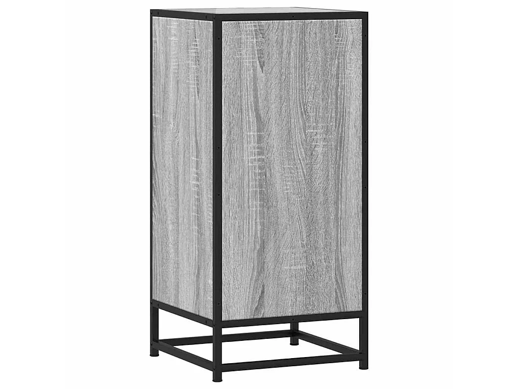 Sideboard Grau Sonoma 35,5x35x76 cm Holzwerkstoff und Metall