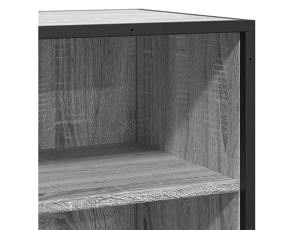 Sideboard Grau Sonoma 35,5x35x76 cm Holzwerkstoff und Metall