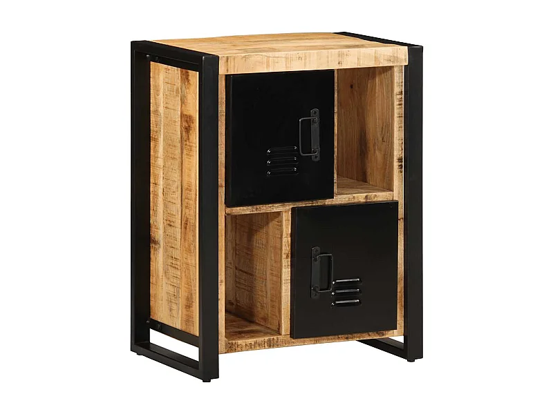 Credenza 55x35x70 cm in Legno Massello di Mango Grezzo