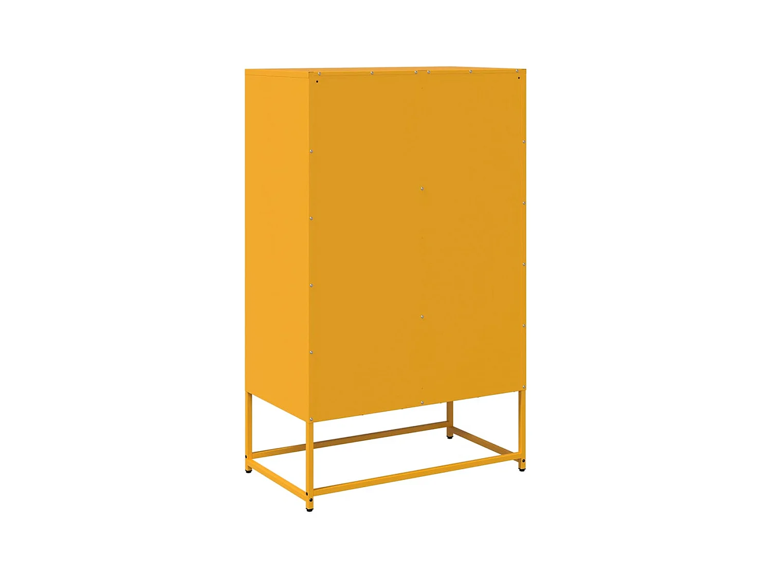 Hoge kast 68x39x111,5 cm staal mosterdgeel
