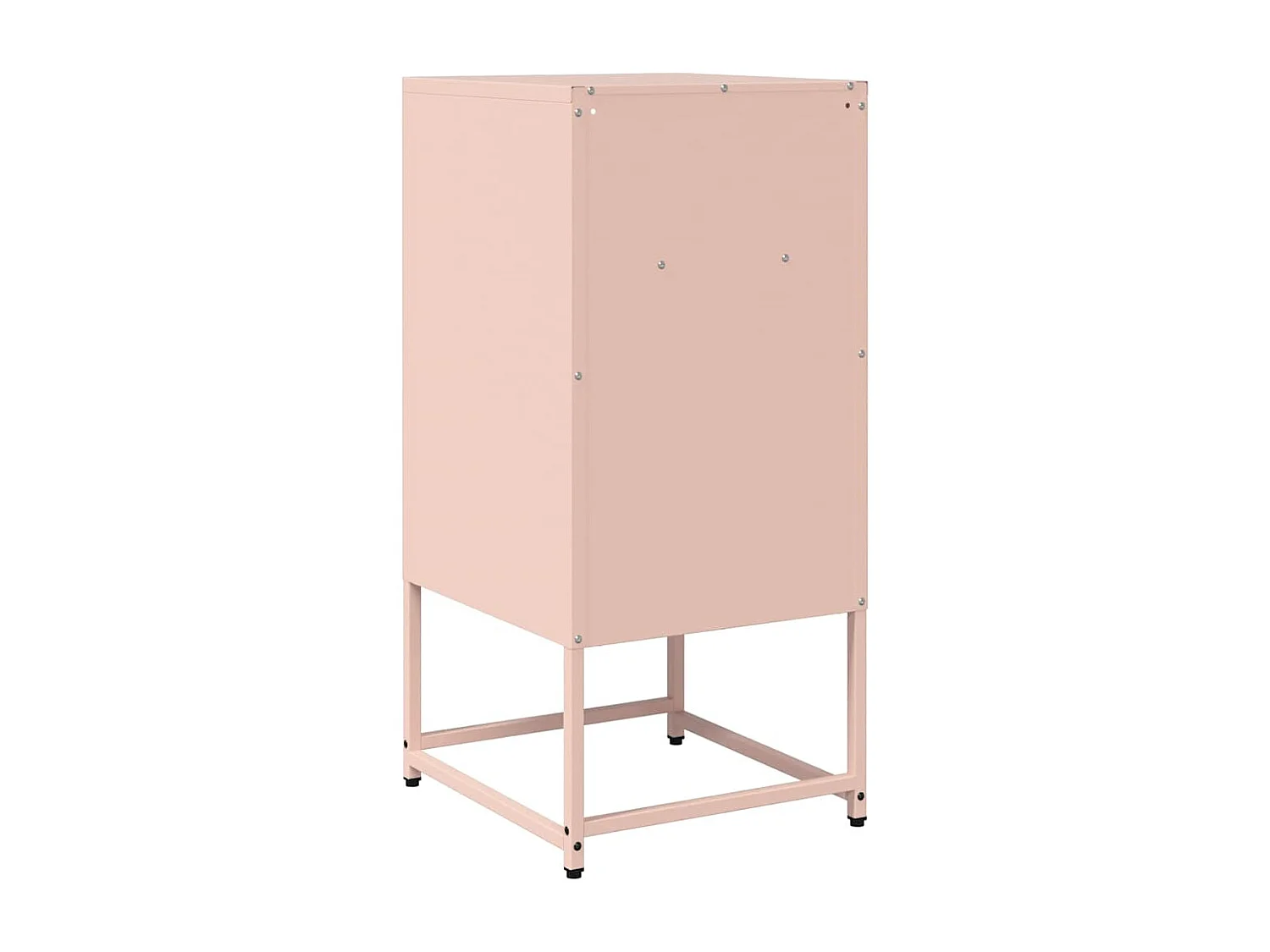 Comodino Rosa 36x39x78 cm in Acciaio Laminato a Freddo