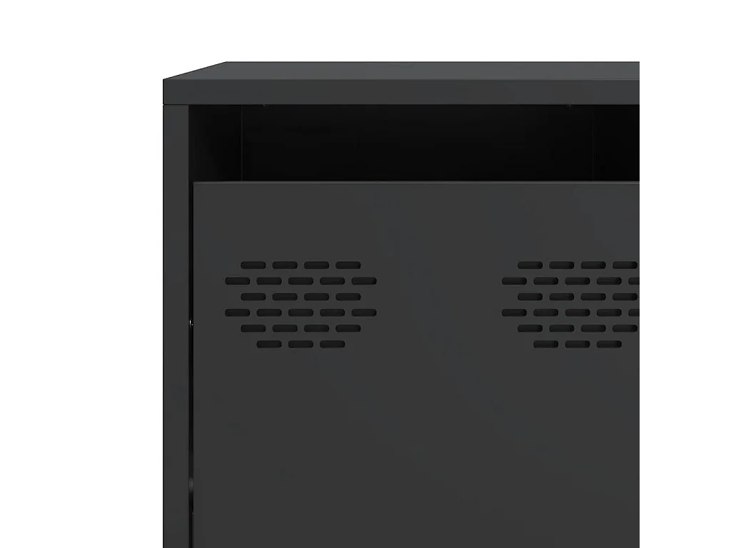 Sideboard Schwarz 135x39x103,5 cm Kaltgewalzter Stahl