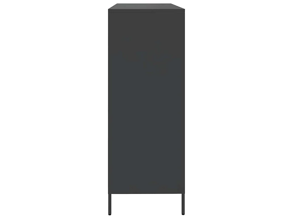 Sideboard Schwarz 135x39x103,5 cm Kaltgewalzter Stahl